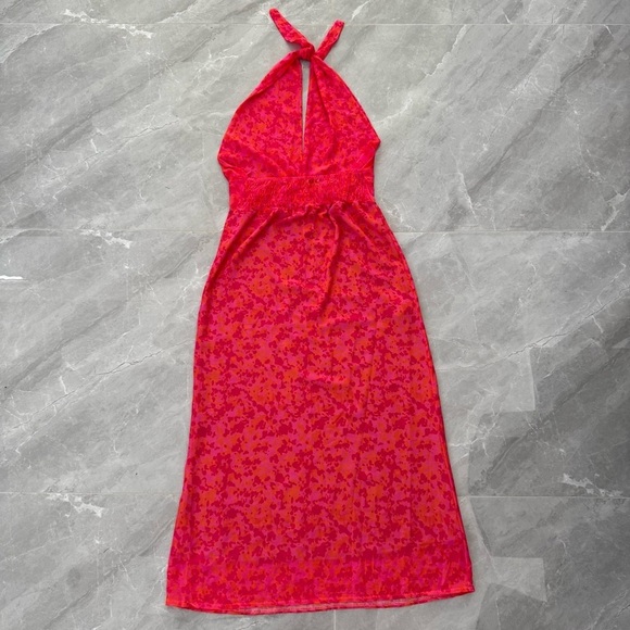 Women’s All I Want Summer Chiffon Multi-Position Neckline Floral Dress Small - Picture 10 of 16